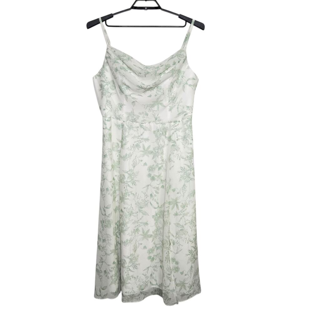 Aw Bridal Dress Verdant Wilds Chiffon Size 18 Midi Cottagecore Green Romantic
